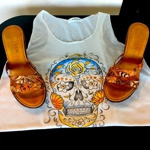 Italian Shoemakers Pumpkin color Shoes Ladies 6